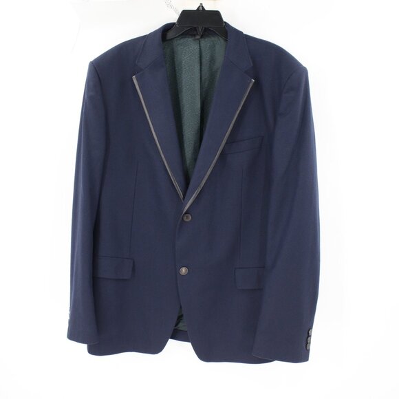 Hugo Boss Other - Hugo boss Sport Coat men's 46R Madron Virgin Wool Cashmere leather lapel trim
